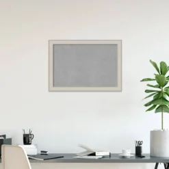 40"x28" Cottage Framed Magnetic Board White/Silver - Amanti Art: Wall Mount, Metal, Home & Office Decor -Home Furniture GUEST d7329810 4e33 41e8 875a 88a8f8640328