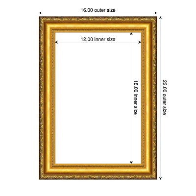 Amanti Art Colonial Embossed Gold Framed Dry Erase Magnetic Board 6 Amanti Art Colonial Embossed Gold Framed Dry Erase Magnetic Board - Image 4