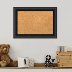 Amanti Art Nero Black Wood Framed Corkboard, Natural Cork -Home Furniture GUEST d8530b69 1778 44cc 8853 2e3c18cd14f3
