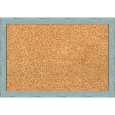 Amanti Art Sky Blue Rustic Wood Framed Corkboard, Natural Cork 9 Amanti Art Sky Blue Rustic Wood Framed Corkboard, Natural Cork - Image 7