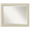 32" X 26" Country White Wash Framed Wall Mirror - Amanti Art