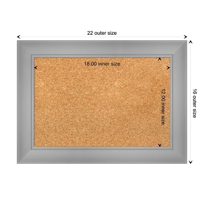 Amanti Art Flair Framed Corkboard, Natural Cork 5 Amanti Art Flair Framed Corkboard, Natural Cork - Image 3
