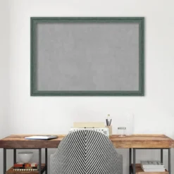 39"x27" Upcycled Framed Magnetic Board Teal/Gray - Amanti Art: Wall Mount, Metal, Home & Office Decor -Home Furniture GUEST d9cf7881 77ff 4523 a08e 34272a67ea4b