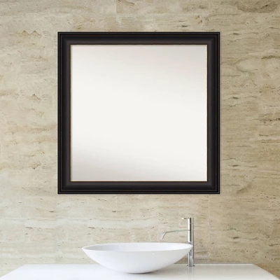 31" X 31" Non-Beveled Trio Oil Rubbed Bronze Bathroom Wall Mirror - Amanti Art 7 31" X 31" Non-Beveled Trio Oil Rubbed Bronze Bathroom Wall Mirror - Amanti Art - Image 5