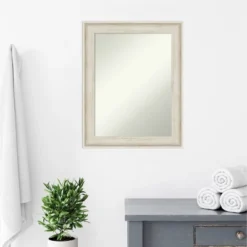 23" X 29" Non-Beveled Regal Birch Cream Bathroom Wall Mirror - Amanti Art -Home Furniture GUEST dc4e63bd a063 4973 b5e0 26e8f0172e78
