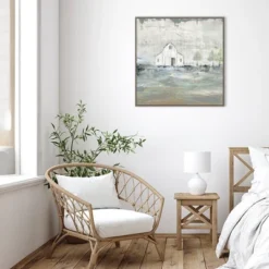 30" X 30" Iowa Barn I By Courtney Prahl Framed Canvas Wall Art Print - Amanti Art -Home Furniture GUEST ddcc2bfd 6c35 450b be9a 67611876fe6a