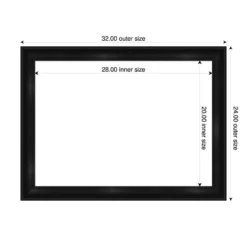 Amanti Art 24"x32" Grand Black Narrow Framed Magnetic Dry Erase Board -Home Furniture GUEST de7df40a 382f 4bd6 aa55 4f14a77747be