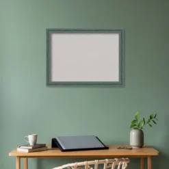 31"x23" Upcycled Wood Frame Gray Cork Board Teal - Amanti Art -Home Furniture GUEST e14817b5 b067 47fc ab45 a4ec787bd20a