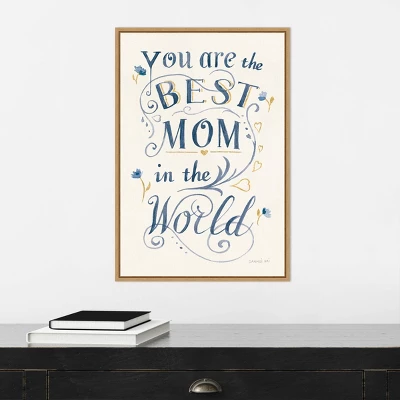 16" X 23" Best Mom May Flowers By Danhui Nai Framed Canvas Wall Art Light Brown - Amanti Art 7 16" X 23" Best Mom May Flowers By Danhui Nai Framed Canvas Wall Art Light Brown - Amanti Art - Image 5