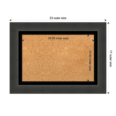 Amanti Art Tuxedo Black Framed Corkboard, Natural Cork 5 Amanti Art Tuxedo Black Framed Corkboard, Natural Cork - Image 3