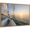23" X 16" Sunset Cruise On The Western Union Schooner By Chuck Haney Danita Delimont Framed Canvas Wall Art - Amanti Art -Home Furniture GUEST e5185203 3706 4aca 9f7b b4c31ed8135c