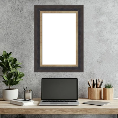 Amanti Art Hammered Charcoal Tan Framed Dry Erase Magnetic Board 8 Amanti Art Hammered Charcoal Tan Framed Dry Erase Magnetic Board - Image 6