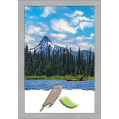 Amanti Art Vista Brushed Nickel Narrow Picture Frame -Home Furniture GUEST e6dd6ff7 960a 44b7 a04b a60ec8b6cd6f