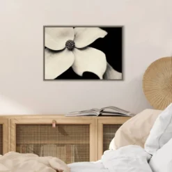 23" X 16" Dogwood Flower By Gary Horsfall Framed Canvas Wall Art - Amanti Art -Home Furniture GUEST e762f3a2 e354 4f5f 89ff c3811e1d0598