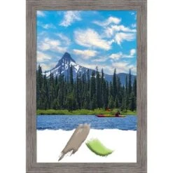 Amanti Art Pinstripe Plank Grey Narrow Picture Frame -Home Furniture GUEST e854ea56 b511 4f40 8898 9b1245915221