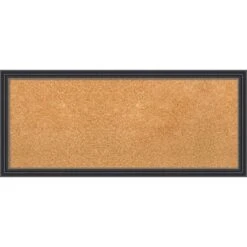 32"x14" Stylish Wood Frame Natural Cork Board Black - Amanti Art: Wall Mounted, Bulletin Display, Office Decor -Home Furniture GUEST e8a6d4bb d800 4532 9978 f4d92e589d39