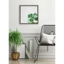 16" X 16" Succulent Simplicity VIII Neutral Framed Canvas Wall Art - Amanti Art -Home Furniture GUEST e984bd42 3feb 4f70 92fd cd614ad90bf4