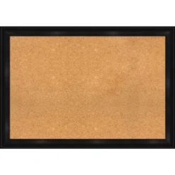 Amanti Art Grand Black Narrow Framed Corkboard, Natural Cork -Home Furniture GUEST e98a527f d630 4200 a163 279a81f407a8