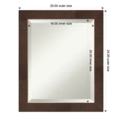 Wildwood Framed Bathroom Vanity Wall Mirror Brown - Amanti Art -Home Furniture GUEST e9acf95a fb18 4ca6 a364 6a6ba933030b
