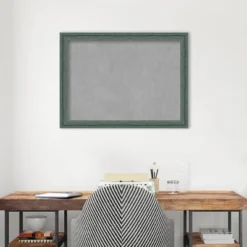 31"x23" Upcycled Framed Magnetic Board Teal/Gray - Amanti Art: Wall Mount, Metal, Office/Home Use -Home Furniture GUEST eb54d957 c2c3 4c4e 9940 34839478ef8b