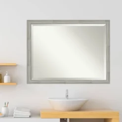 44" X 34" Dove Graywash Framed Bathroom Vanity Wall Mirror - Amanti Art -Home Furniture GUEST eb640463 7744 4776 bfc5 40cd9b3ba1e6