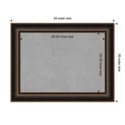 34"x26" Villa Framed Magnetic Board Oil Rubbed Bronze - Amanti Art: Metal, Wall Mount, No Choking Hazard -Home Furniture GUEST eb8222ae 43f2 43f1 ae56 667208f0f7b9