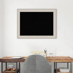 Amanti Art 32"x24" Cottage Wood Frame Black Cork Board White/Silver - : Wall Mounted Bulletin Board, Custom Framed, Home Organization -Home Furniture GUEST ec480f28 65a4 4583 83da 72c5b85ea66b