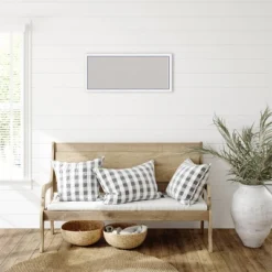 32"x14" Morgan Wood Frame Gray Cork Board White/Blue - Amanti Art -Home Furniture GUEST ec55c786 8254 4a44 9988 cc423549b7f6