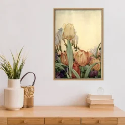 16" X 23" Garden Fantasy I Tulip Framed Canvas Wall Art - Amanti Art -Home Furniture GUEST ecae78dc 4ff1 4806 a399 6c2dc667dec3