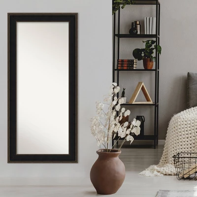 32" X 68" Non-Beveled Mezzanine Espresso Wood Full Length Floor Leaner Mirror - Amanti Art 6 32" X 68" Non-Beveled Mezzanine Espresso Wood Full Length Floor Leaner Mirror - Amanti Art - Image 4