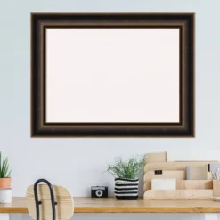 34"x26" Villa Wood Frame White Cork Board Oil Rubbed Bronze - Amanti Art: Bulletin Board, Wall Mounted, No Choking Hazard -Home Furniture GUEST edf2a144 5270 4ca7 af28 a778d164494b