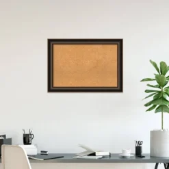 42"x30" Villa Wood Frame Natural Cork Board Oil Rubbed Bronze - Amanti Art: Wall Mount, Custom Crafted, Home & Office Decor -Home Furniture GUEST ee7d5516 db74 412e ad90 4d3375c7b496