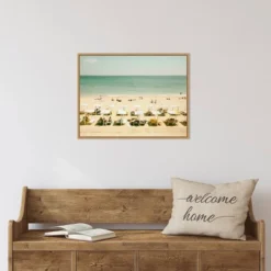 24" X 18" Seaside 3 By Carina Okula Framed Canvas Wall Art - Amanti Art -Home Furniture GUEST eeb51ffc 906d 4141 baa6 93117c15434c
