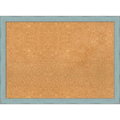 Amanti Art Sky Blue Rustic Wood Framed Corkboard, Natural Cork 10 Amanti Art Sky Blue Rustic Wood Framed Corkboard, Natural Cork - Image 8