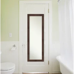 18" X 52" Wildwood Framed On The Door Mirror Brown - Amanti Art -Home Furniture GUEST eef62d92 3cb1 4744 a43d 87254674af24