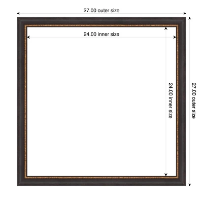Amanti Art 27"x27" Ashton Black Framed Magnetic Dry Erase Board 5 Amanti Art 27"x27" Ashton Black Framed Magnetic Dry Erase Board - Image 3