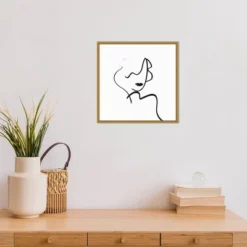 16" X 16" Muser I Woman By Isabelle Z Framed Canvas Wall Art Gold - Amanti Art -Home Furniture GUEST f04dbd3e 6948 4c8b bd25 ca854fe15744