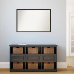 37" X 25" Non-Beveled Carlisle Espresso Narrow Wood Wall Mirror - Amanti Art -Home Furniture GUEST f07c8dd1 e143 415b 9952 babb251510e1