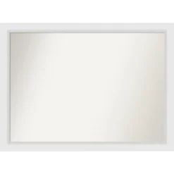 Amanti Art Blanco White Non-Beveled Wood Bathroom Wall Mirror -Home Furniture GUEST f2aaf6d3 1de2 4885 880b 91a1f3551419