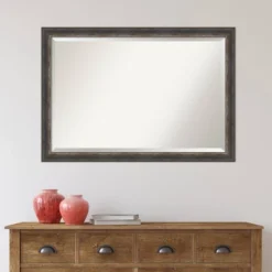 40" X 28" Bark Rustic Char Narrow Framed Wall Mirror Brown - Amanti Art 12 40" X 28" Bark Rustic Char Narrow Framed Wall Mirror Brown - Amanti Art -Home Furniture GUEST f2b36881 c013 467c 8781 ff831bae0945