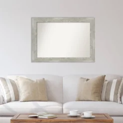 42" X 30" Non-Beveled Dove Gray Wash Wall Mirror - Amanti Art -Home Furniture GUEST f3b72650 3ddf 4406 9926 f66408100296