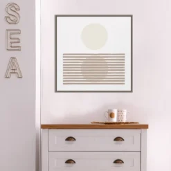 22" X 22" Reflection I Neutral By Moira Hershey Framed Canvas Wall Art Gray Wash - Amanti Art -Home Furniture GUEST f55dd0f9 1341 4e22 b843 b9068a85bb79