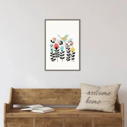 16" X 23" Folk Art Garden By Annie Bailey Art Framed Canvas Wall Art - Amanti Art -Home Furniture GUEST f5ea87a8 f254 4b17 8e38 3cd14fc1ba79