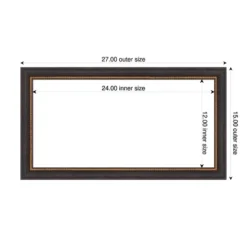 Amanti Art 15"x27" Ashton Black Framed Magnetic Dry Erase Board -Home Furniture GUEST f6e3a320 5905 4397 994a 98d6c8667639