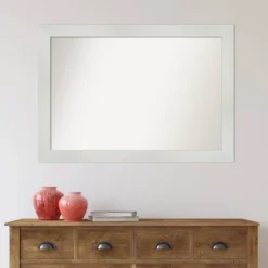 41" X 29" Non-Beveled Mosaic Bathroom Wall Mirror White - Amanti Art -Home Furniture GUEST f77516f1 81ab 4f9d a45f 71eb94cc391c