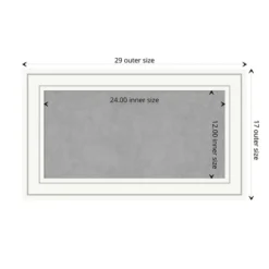 Amanti Art Craftsman White Wood Framed Magnetic Board -Home Furniture GUEST f799a431 e529 480e a98f 8c31ea09e25f