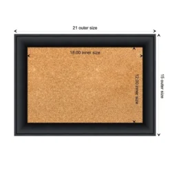 Amanti Art Nero Black Wood Framed Corkboard, Natural Cork -Home Furniture GUEST f7d54918 48cd 4dc0 b53d 4a31c77e039b