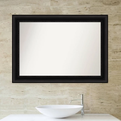 42" X 30" Non-Beveled Parlor Bathroom Wall Mirror Black - Amanti Art 7 42" X 30" Non-Beveled Parlor Bathroom Wall Mirror Black - Amanti Art - Image 5