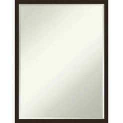Amanti Art Carlisle Narrow Petite Bevel Wood Bathroom Wall Mirror -Home Furniture GUEST f88ada4c 7ca6 4956 8739 6c9f3197ccaa