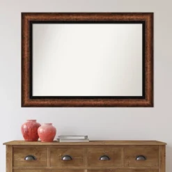 43" X 31" Non-Beveled Vogue Bronze Bathroom Wall Mirror - Amanti Art -Home Furniture GUEST f8b9d6c4 f910 42ab 8cff 4eab6a795624